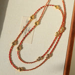 2026 Lucky Koi Red Spinel Long Necklace - floysun