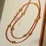 2026 Lucky Koi Red Spinel Long Necklace - floysun