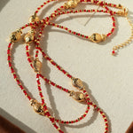 2026 Lucky Koi Red Spinel Long Necklace - floysun