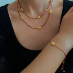 2026 Lucky Koi Red Spinel Long Necklace - floysun