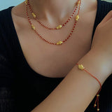 2026 Lucky Koi Red Spinel Long Necklace - floysun