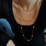 2026 Lucky Koi Red Spinel Long Necklace - floysun