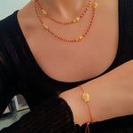 2026 Lucky Koi Red Spinel Long Necklace - floysun