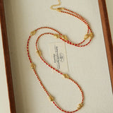 2026 Lucky Koi Red Spinel Long Necklace - floysun