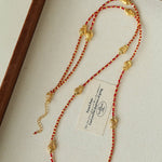 2026 Lucky Koi Red Spinel Long Necklace - floysun