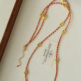 2026 Lucky Koi Red Spinel Long Necklace - floysun