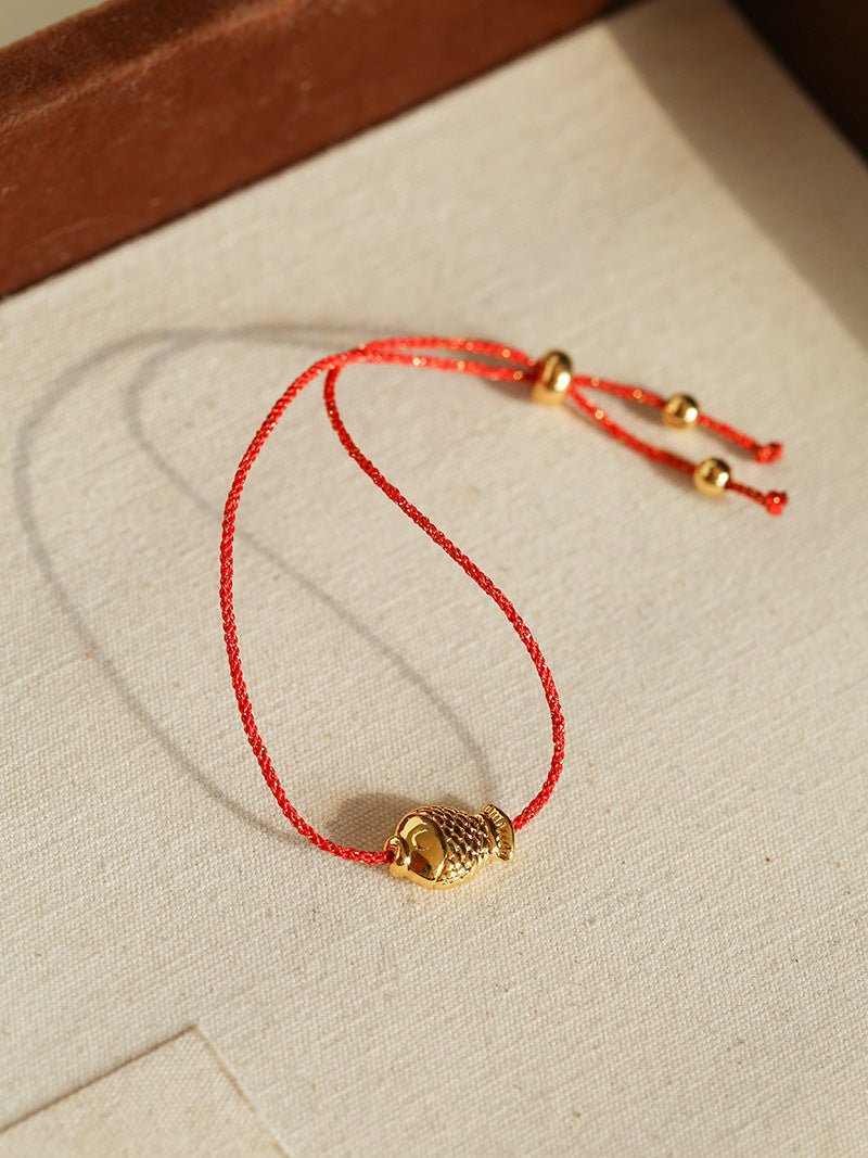 2026 Lucky Koi Red Spinel Red String Bracelet - floysun