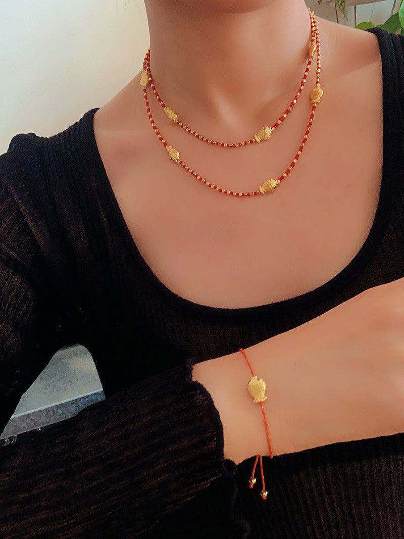 2026 Lucky Koi Red Spinel Red String Bracelet - floysun