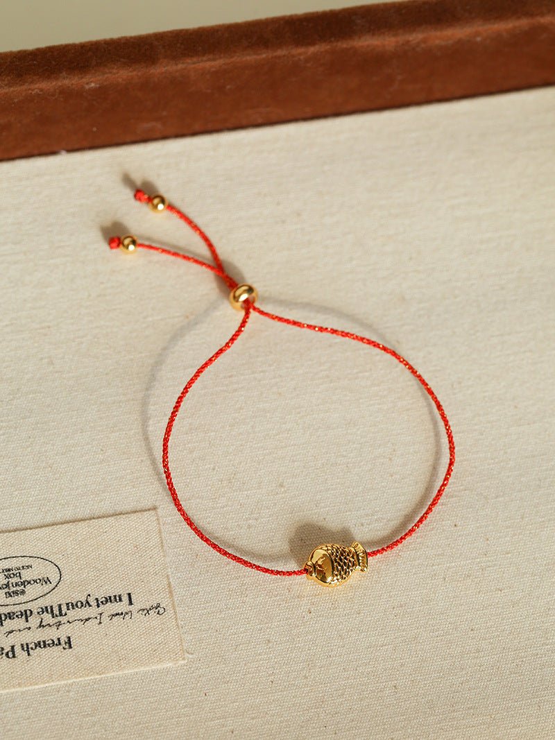 2026 Lucky Koi Red Spinel Red String Bracelet - floysun