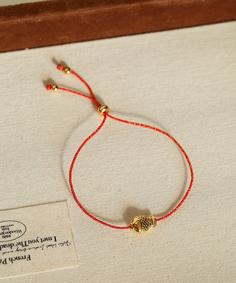 2026 Lucky Koi Red Spinel Red String Bracelet - floysun