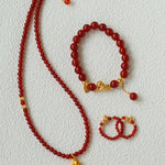 2026 Year of the Horse Red Agate Necklace - floysun
