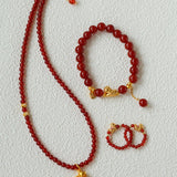 2026 Year of the Horse Red Agate Necklace - floysun