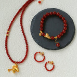 2026 Year of the Horse Red Agate Necklace - floysun