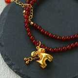 2026 Year of the Horse Red Agate Necklace - floysun