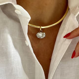 8ct Oversized Oval Solitaire Pendant