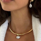 8ct Oversized Oval Solitaire Pendant