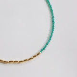 Mini Beaded Asymmetrical Green Agate Bracelet