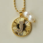 26 Initial Coin Pearl Long Necklace - floysun