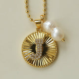 26 Initial Coin Pearl Long Necklace - floysun