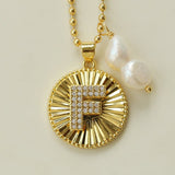26 Initial Coin Pearl Long Necklace - floysun
