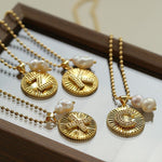 26 Initial Coin Pearl Long Necklace - floysun