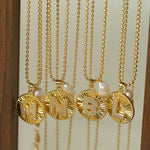 26 Initial Coin Pearl Long Necklace - floysun