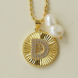 26 Initial Coin Pearl Long Necklace - floysun