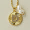 26 Initial Coin Pearl Long Necklace - floysun
