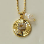 26 Initial Coin Pearl Long Necklace - floysun