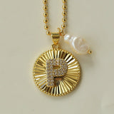 26 Initial Coin Pearl Long Necklace - floysun