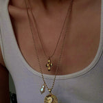 26 Initial Coin Pearl Long Necklace - floysun