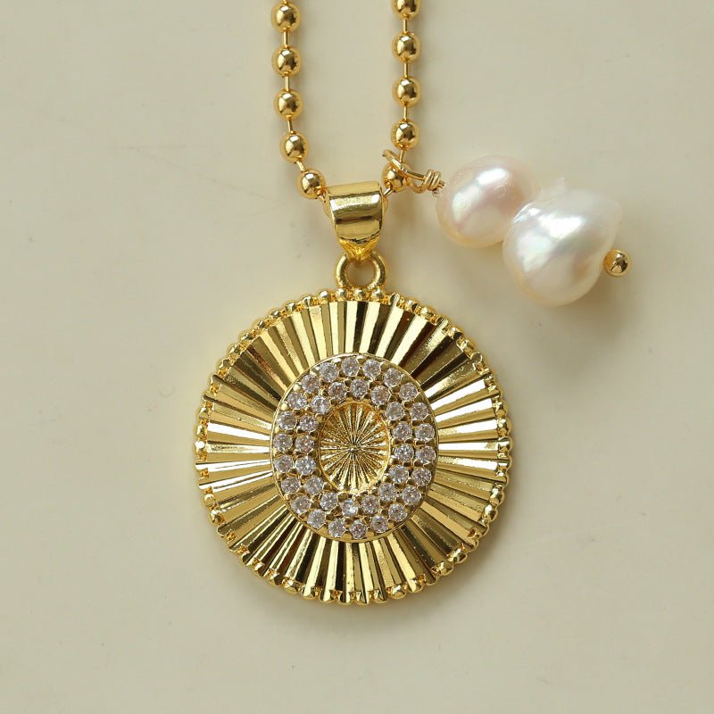 26 Initial Coin Pearl Long Necklace - floysun