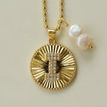 26 Initial Coin Pearl Long Necklace - floysun