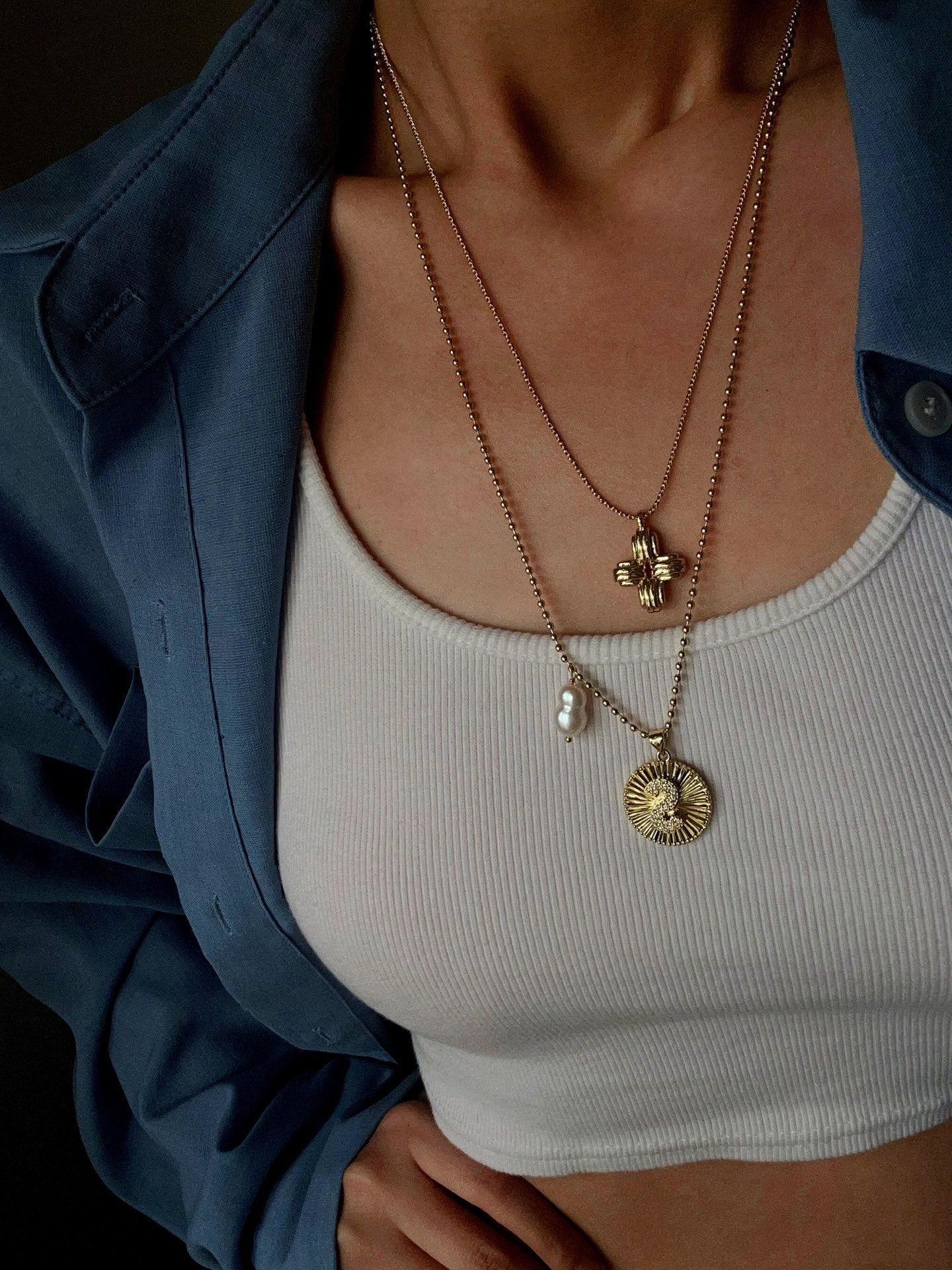 26 Initial Coin Pearl Long Necklace - floysun