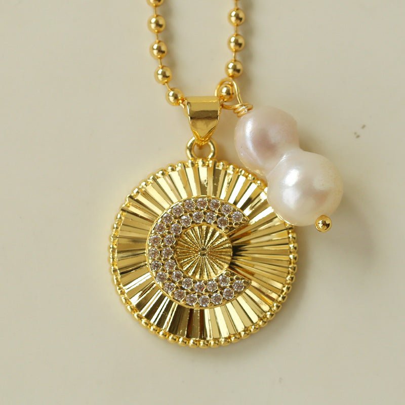 26 Initial Coin Pearl Long Necklace - floysun