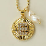 26 Initial Coin Pearl Long Necklace - floysun