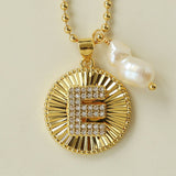 26 Initial Coin Pearl Long Necklace - floysun