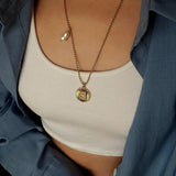 26 Initial Coin Pearl Long Necklace - floysun