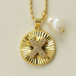 26 Initial Coin Pearl Long Necklace - floysun