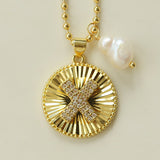 26 Initial Coin Pearl Long Necklace - floysun