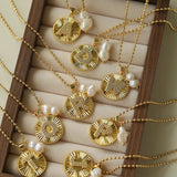 26 Initial Coin Pearl Long Necklace - floysun