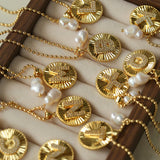 26 Initial Coin Pearl Long Necklace - floysun