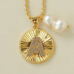 26 Initial Coin Pearl Long Necklace - floysun