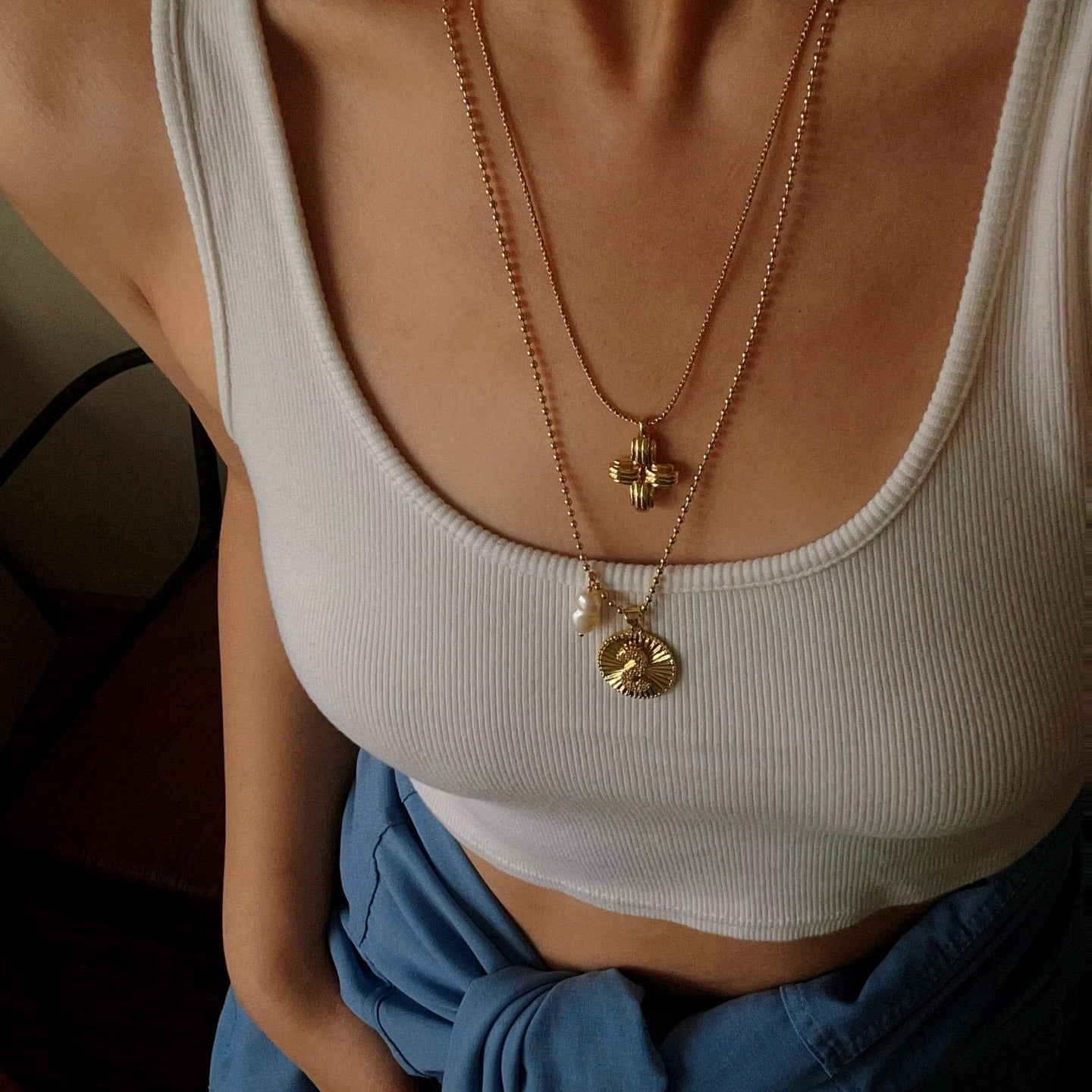 26 Initial Coin Pearl Long Necklace - floysun