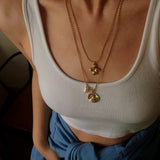 26 Initial Coin Pearl Long Necklace - floysun