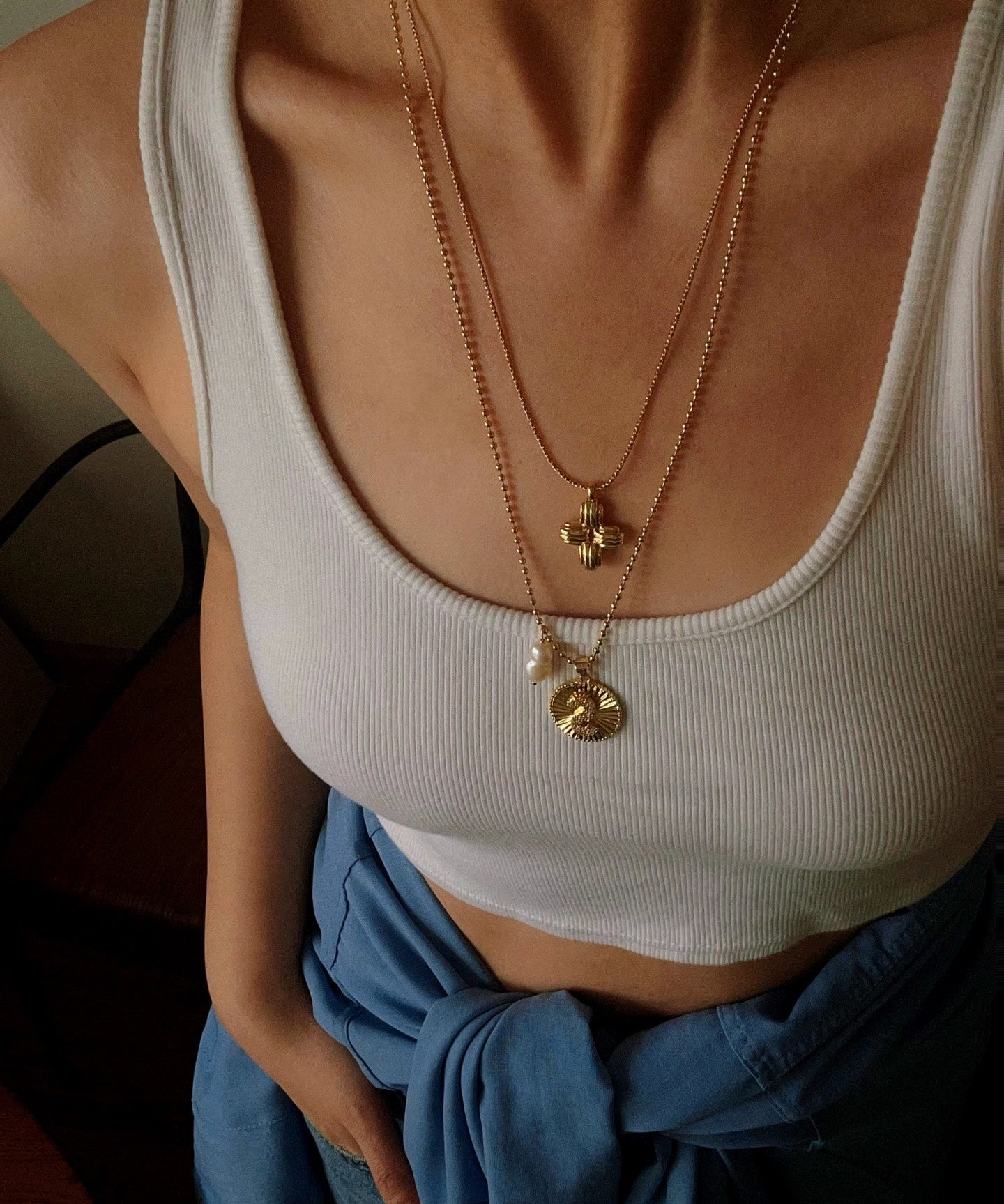 26 Initial Coin Pearl Long Necklace - floysun