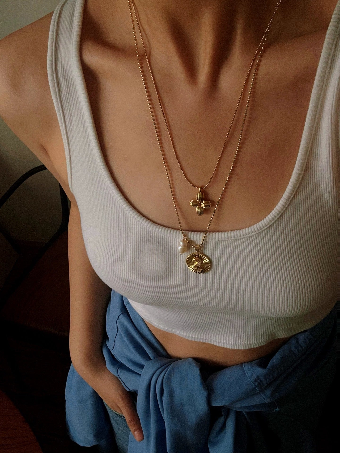 26 Initial Coin Pearl Long Necklace - floysun