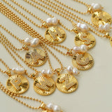 26 Initial Coin Pearl Long Necklace - floysun