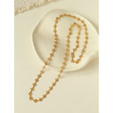 Collier long creux Trèfle