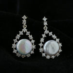 3 Styles Cubic Zirconia Baroque Pearl Drop Earrings - floysun